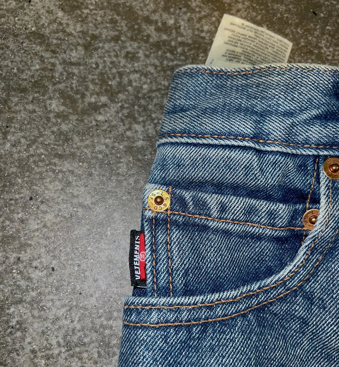 Vetments x Levi's zip Jeans