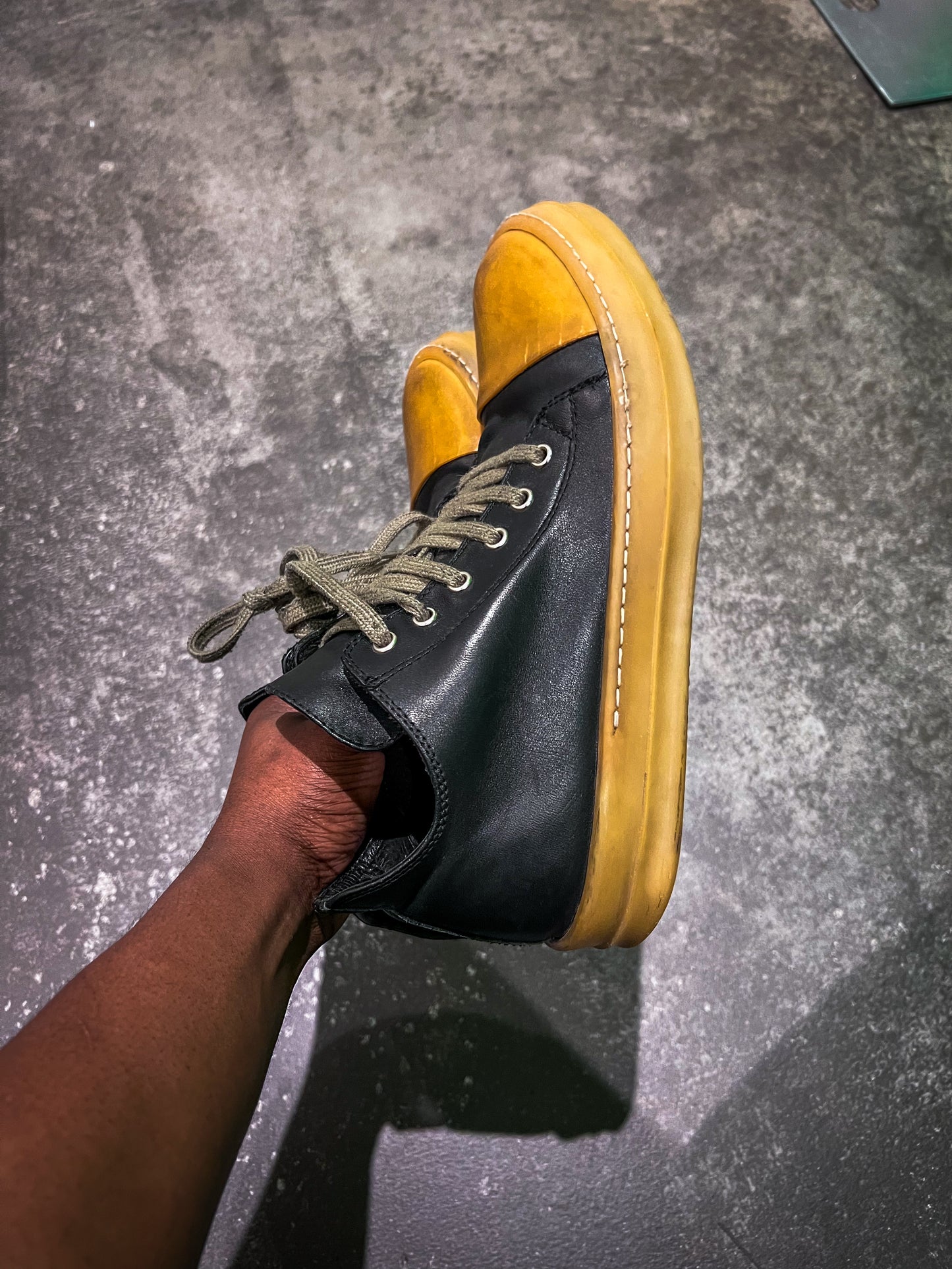 Rick Owens SS18 Dirt Leather Low Sz. 41 (8)