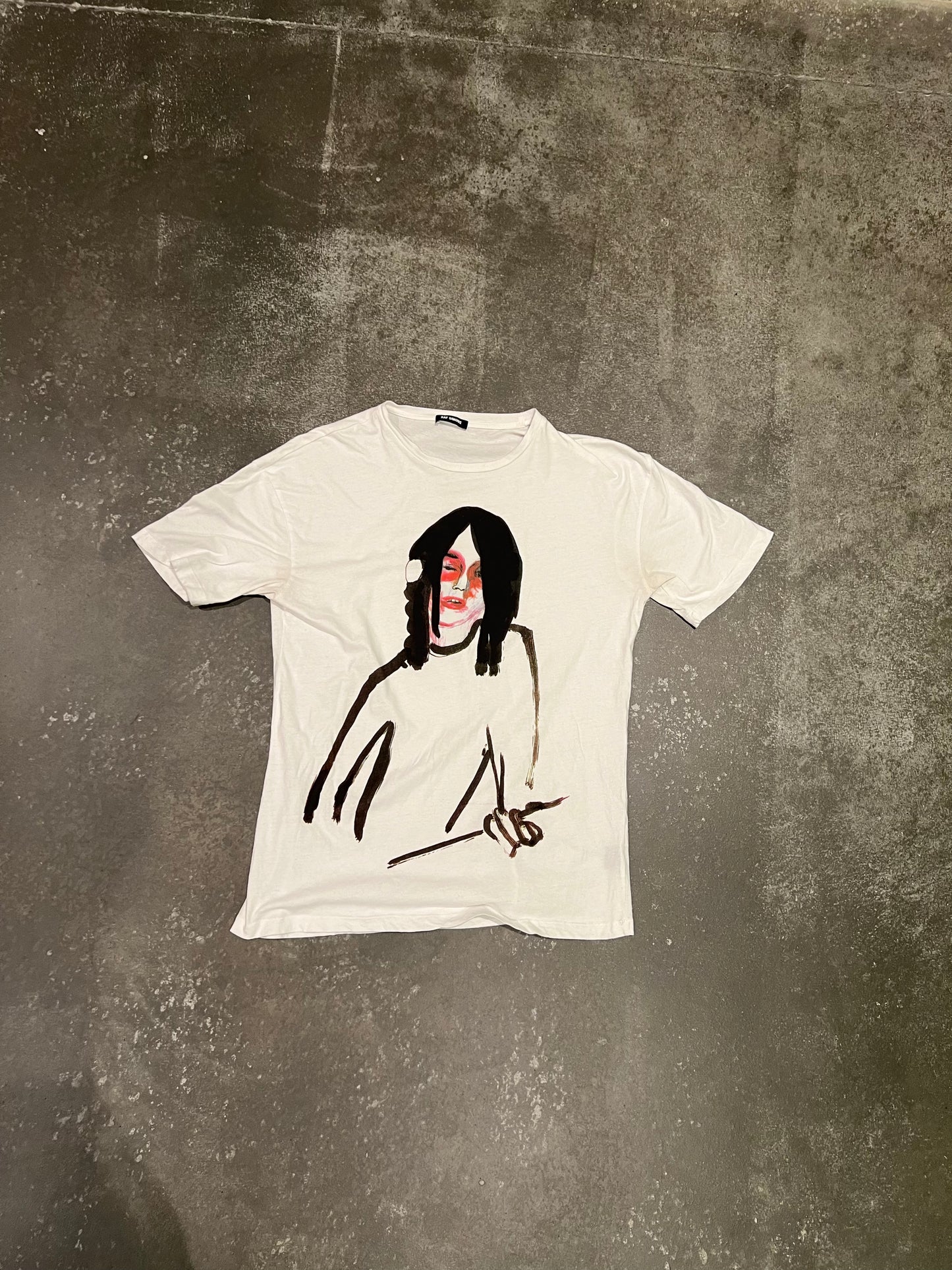 RAF simons abstract painting guitar boy T-shirt